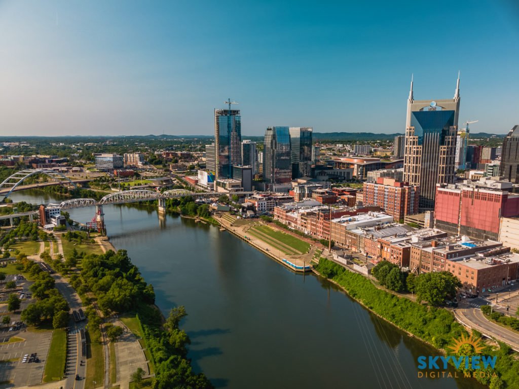 Cumberland River and Downtown Nashville Tennessee